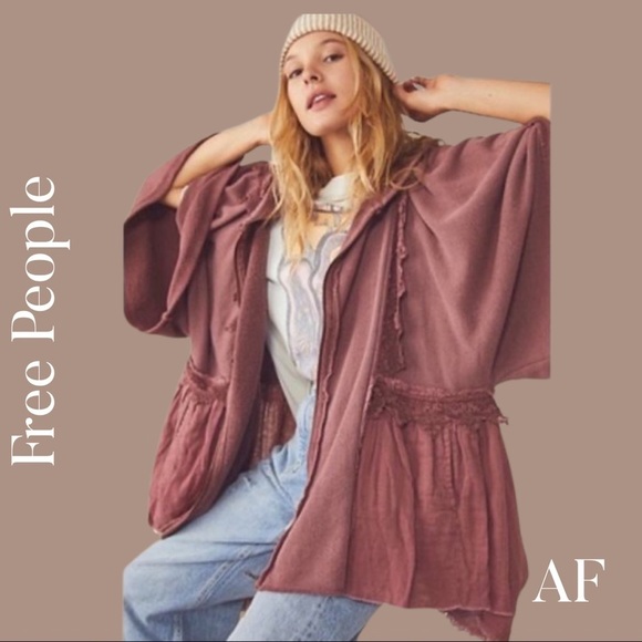 Free People Tops - HEY GIRL HOODIE ROSE Like new